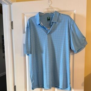 Classic Blue Gingham Polo Shirt